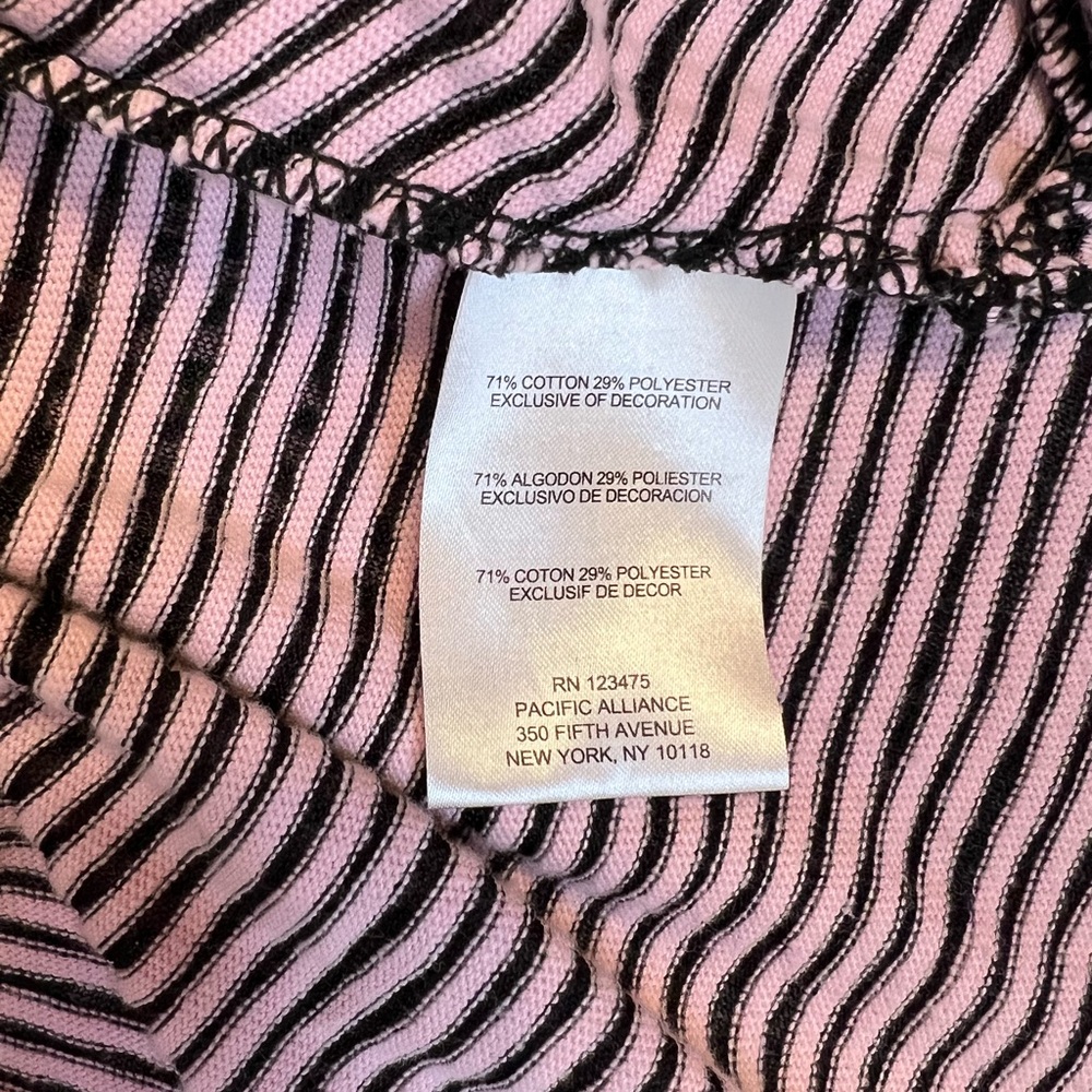 Jones New York Women’s Pink/Black Striped Cowl Neck Tunic SZ S - Picture 4 of 8